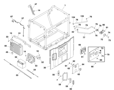 Main Unit P2 Diagram and Parts List for 030795-00  Briggs and Stratton Generator